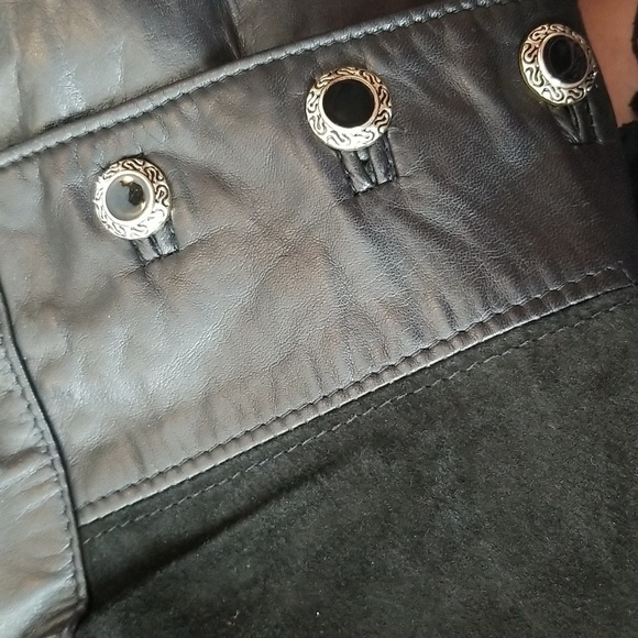 The Leather Ranch Black Halter Corset Vest – 90s Gothic Bikerwear - Picture 9 of 10